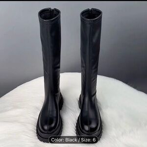 Sleek Black Over the Knee Women's Boots